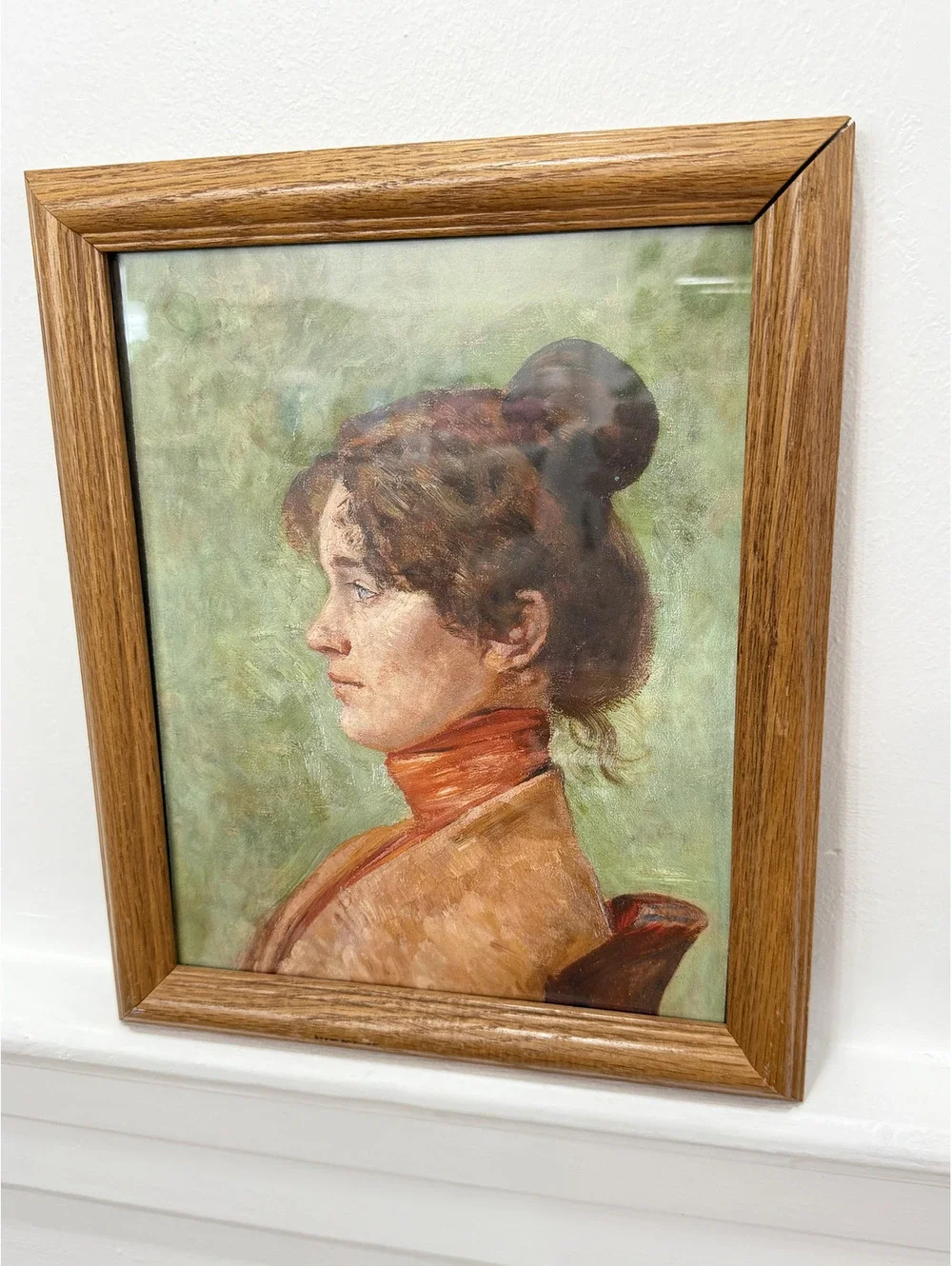 1902 Vintage Helene Donath German Artist oil hand painting wooden frame